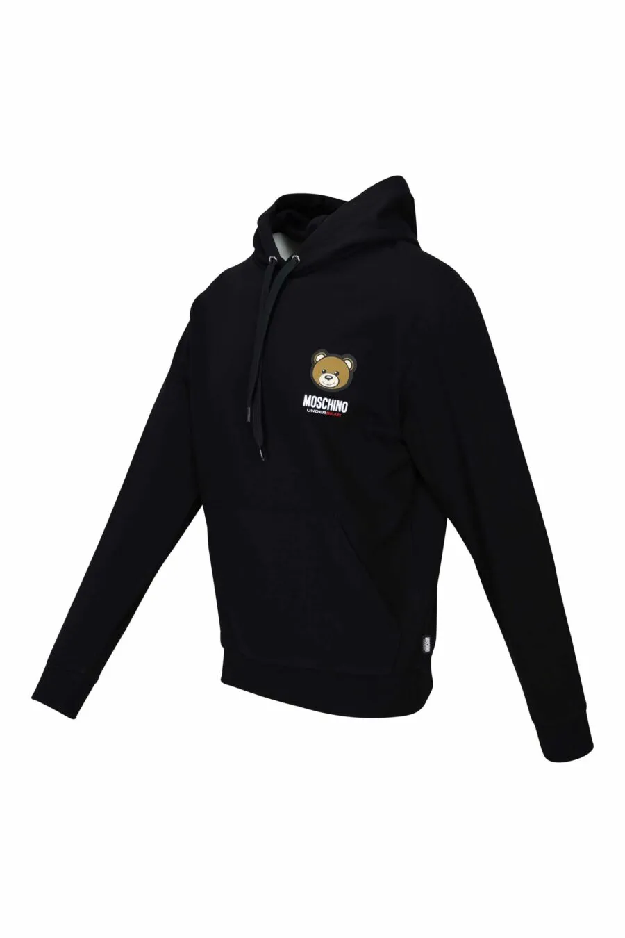 Sudadera negra con capucha y logo oso 