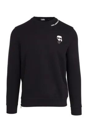 Sudadera negra con logo ikonik pequeño