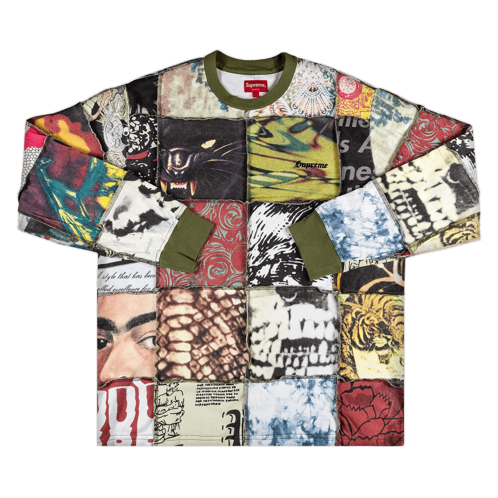 Supreme Mosaic Patchwork Long-Sleeve Top