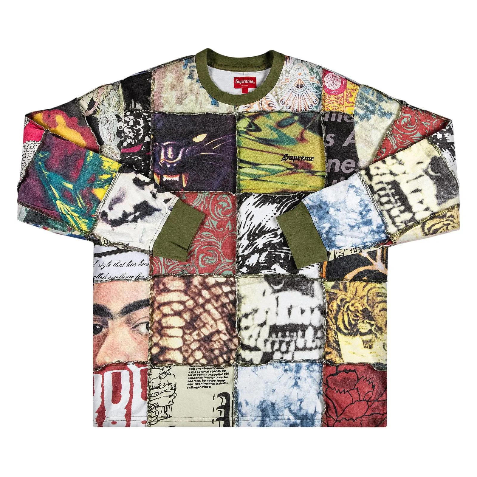 Supreme Mosaic Patchwork Long-Sleeve Top