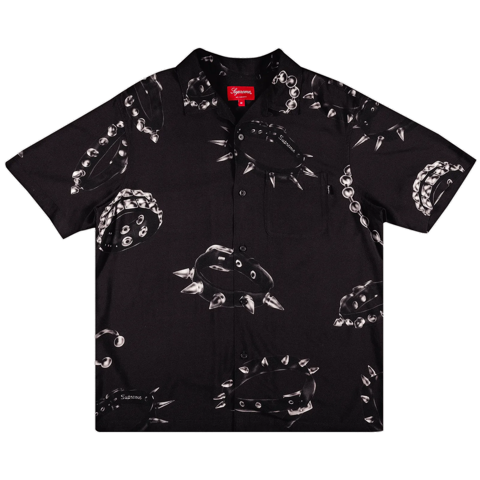 Supreme Studded Collars Rayon Short-Sleeve Shirt