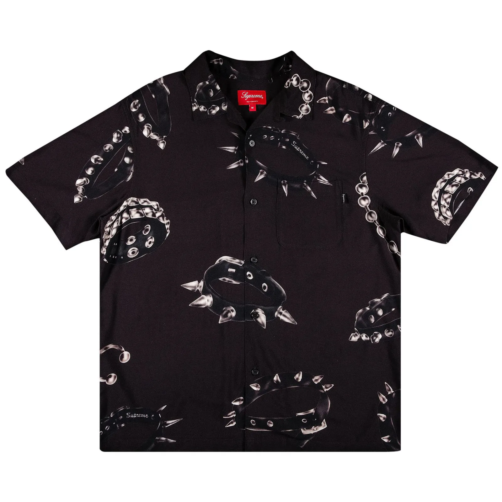 Supreme Studded Collars Rayon Short-Sleeve Shirt