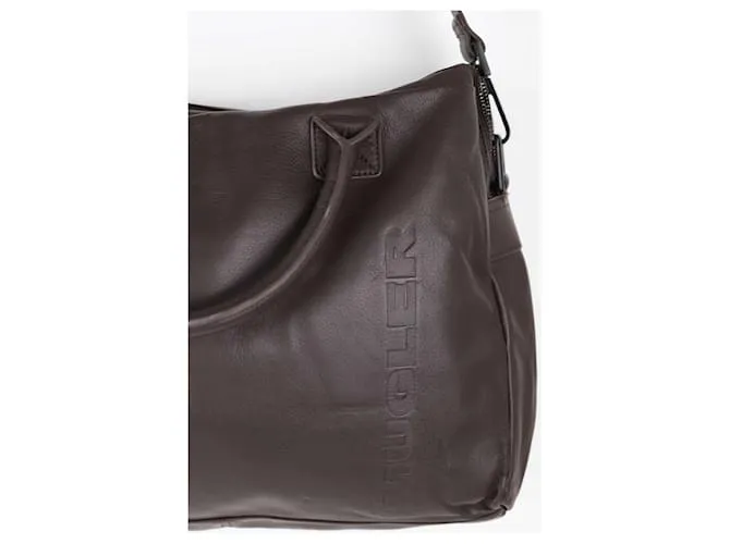 Thierry Mugler Bolso de cuero Castaño 