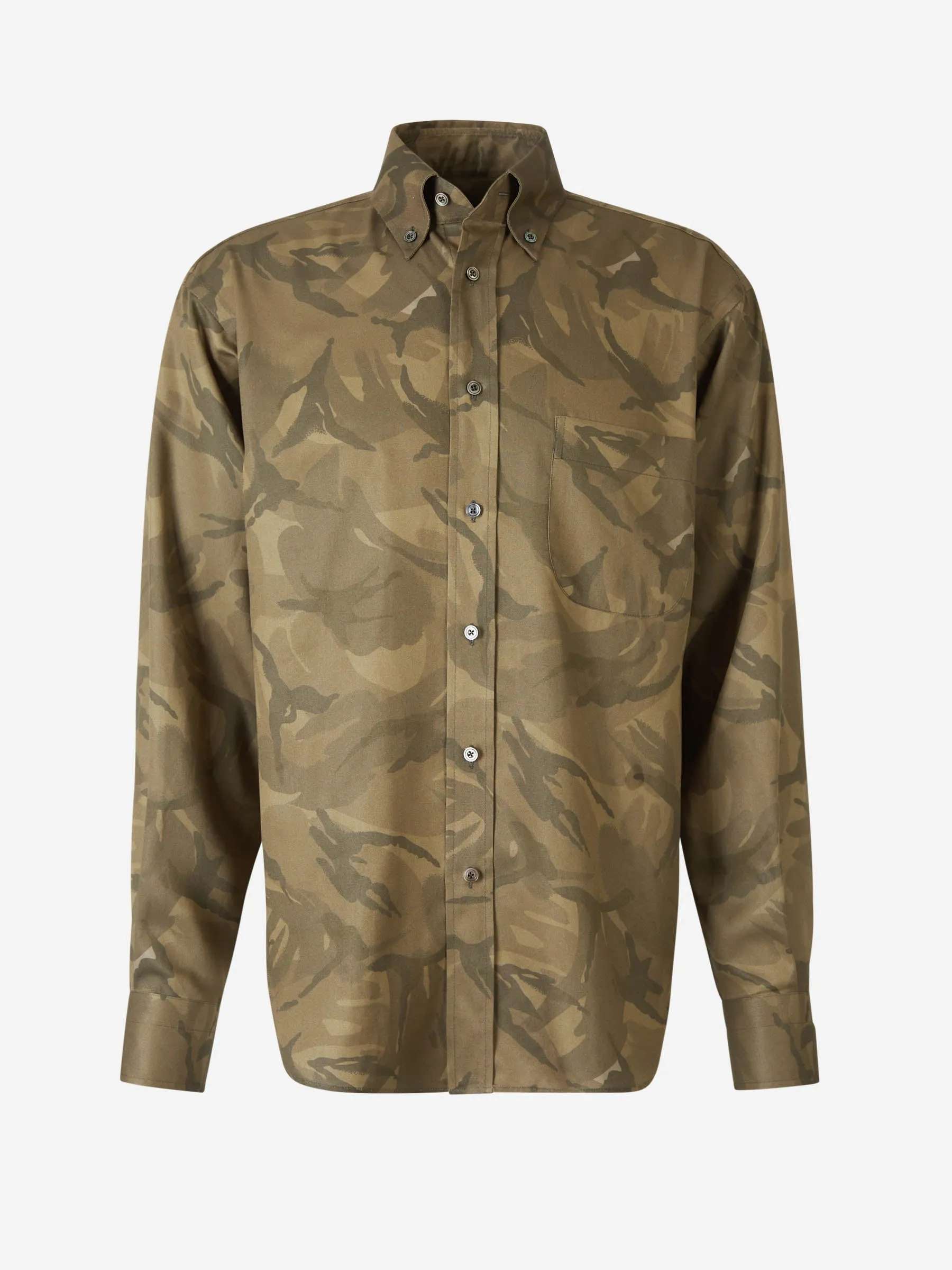 Tom Ford Camisa Motivo Militar