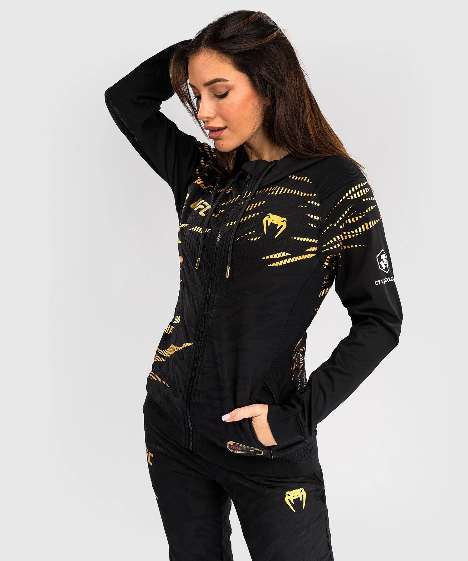 UFC Fusion by Venum Personalizados Authentic Fight Night Sudadera con Capucha para Mujer - Campeón