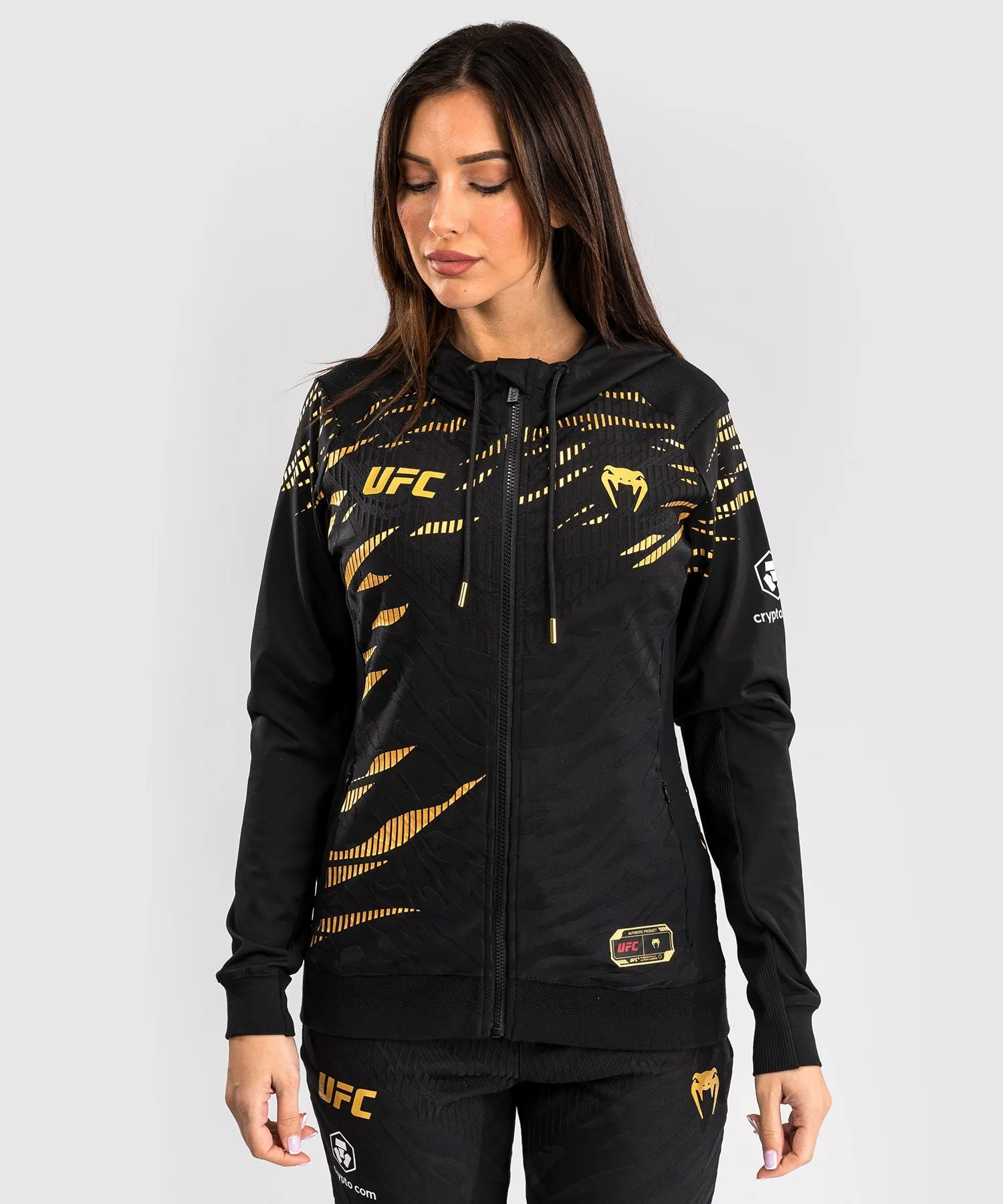 UFC Fusion by Venum Personalizados Authentic Fight Night Sudadera con Capucha para Mujer - Campeón