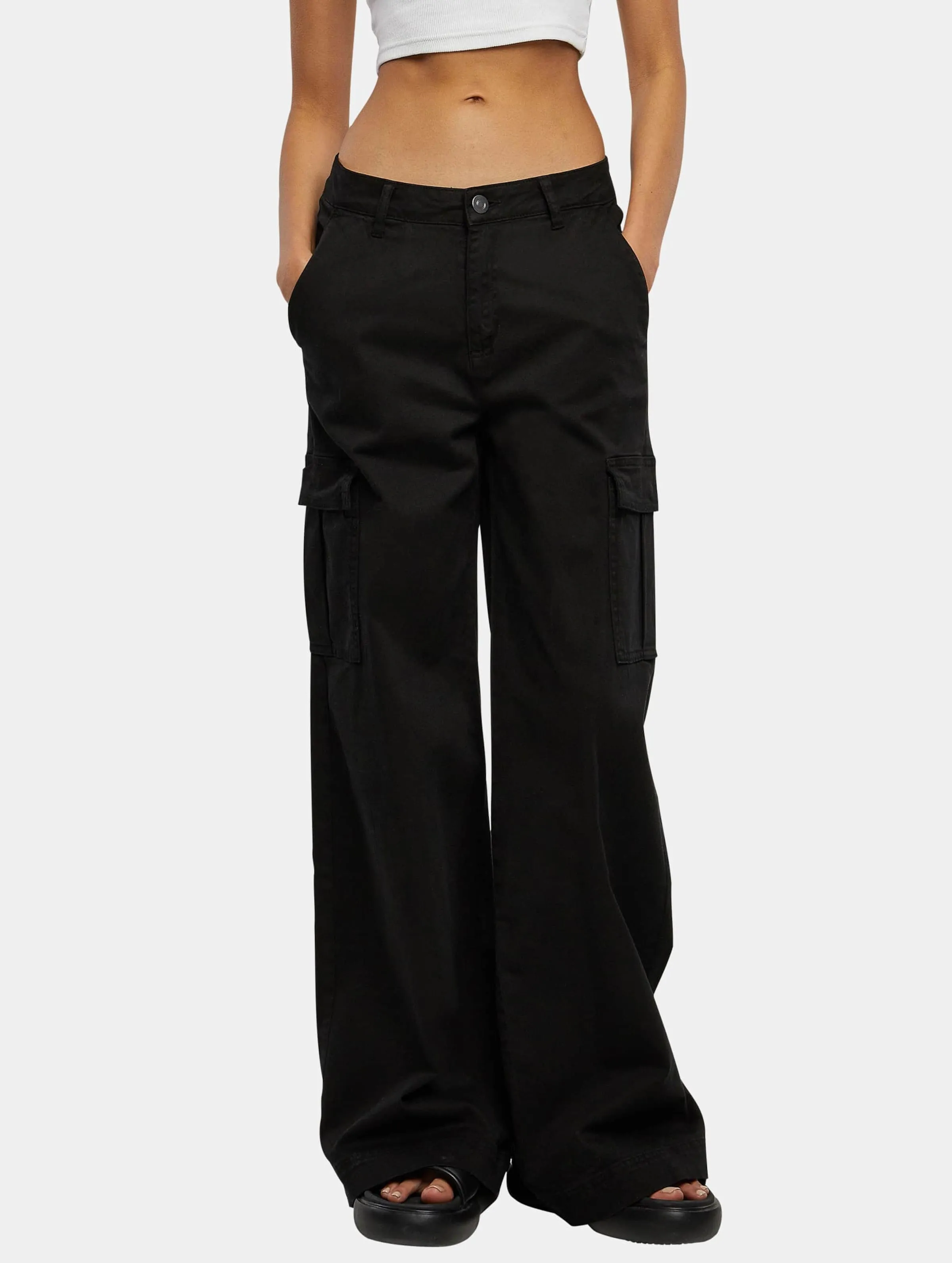 Urban Classics High Waist Wide Leg Twill