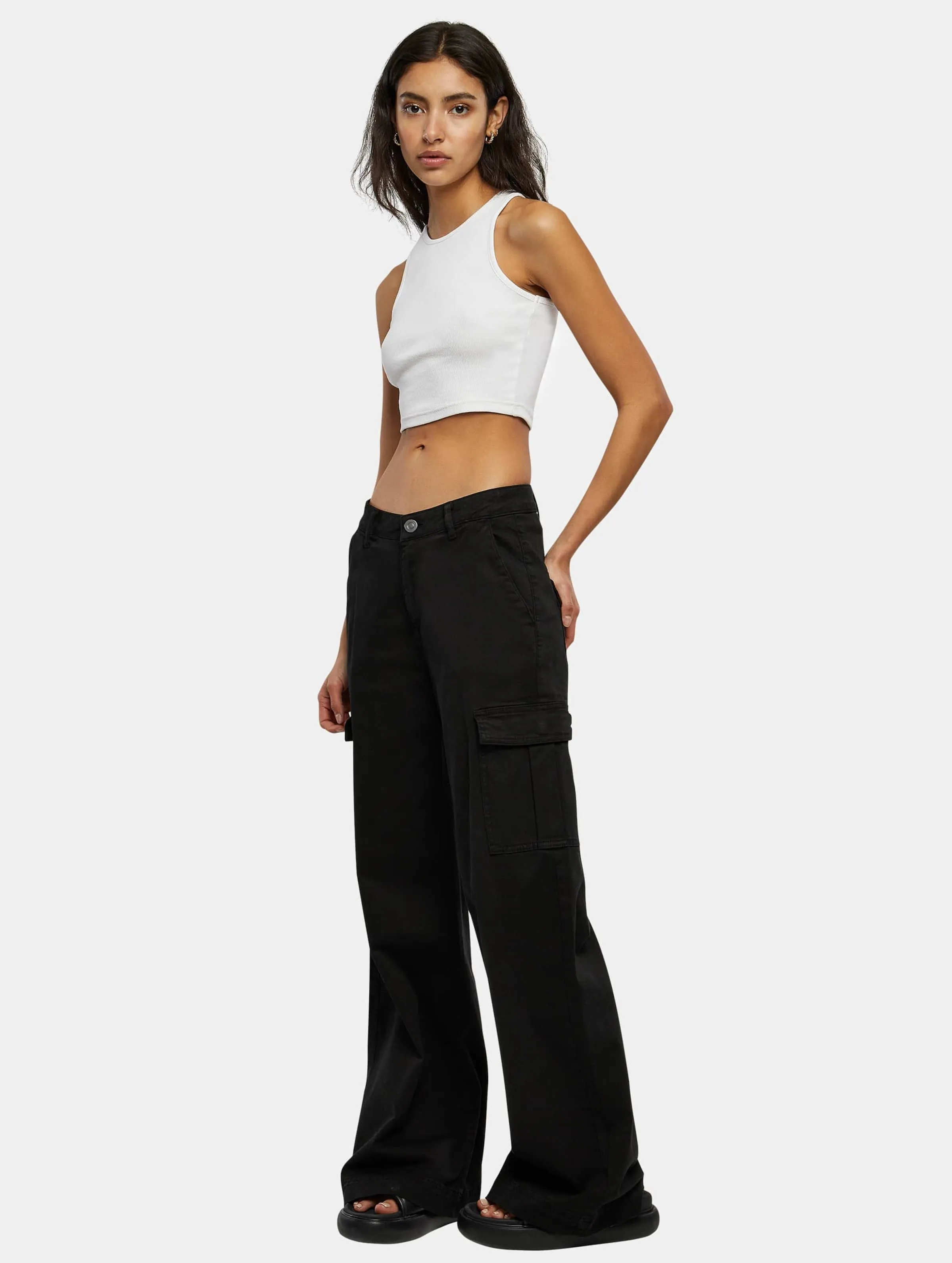 Urban Classics High Waist Wide Leg Twill