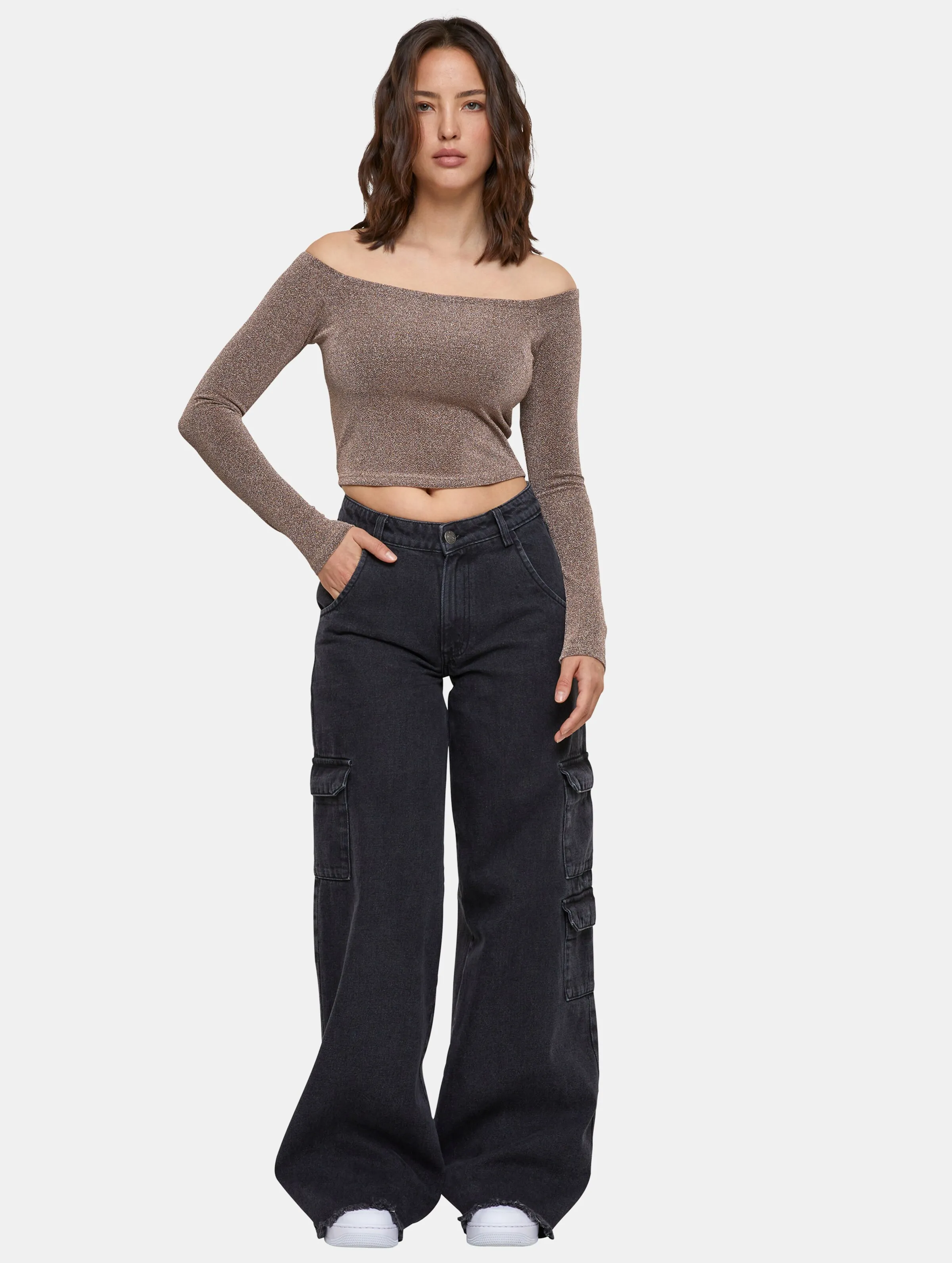 Urban Classics Off Shoulder Glitter