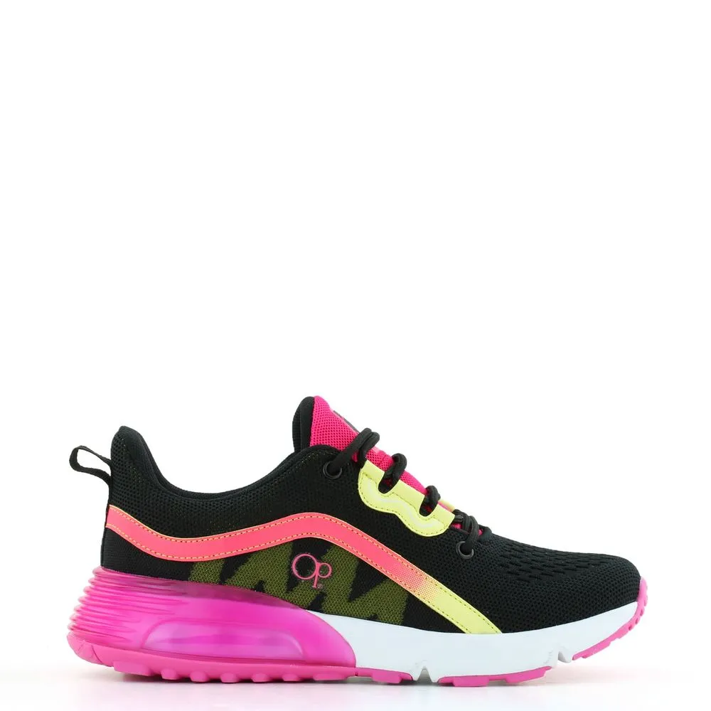 Zapatillas Ocean Pacific Mujer Urbana Barty Negro Fucsia