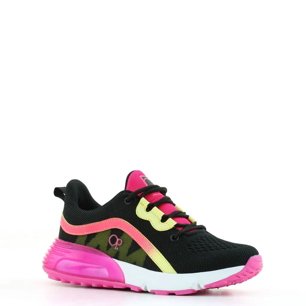 Zapatillas Ocean Pacific Mujer Urbana Barty Negro Fucsia