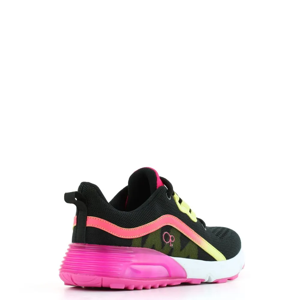 Zapatillas Ocean Pacific Mujer Urbana Barty Negro Fucsia