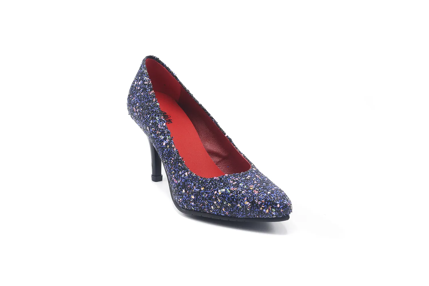 Zapato modelo Albany, fabricado en Glitter Party Blue