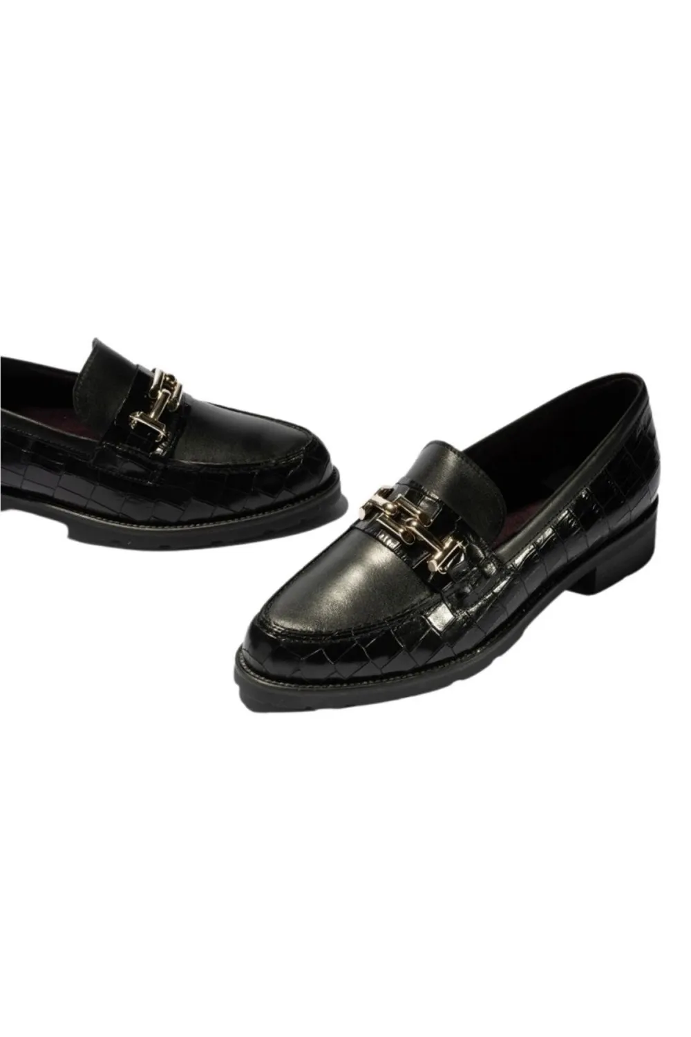 Zapato mujer Pitillos Cadena negro 1730