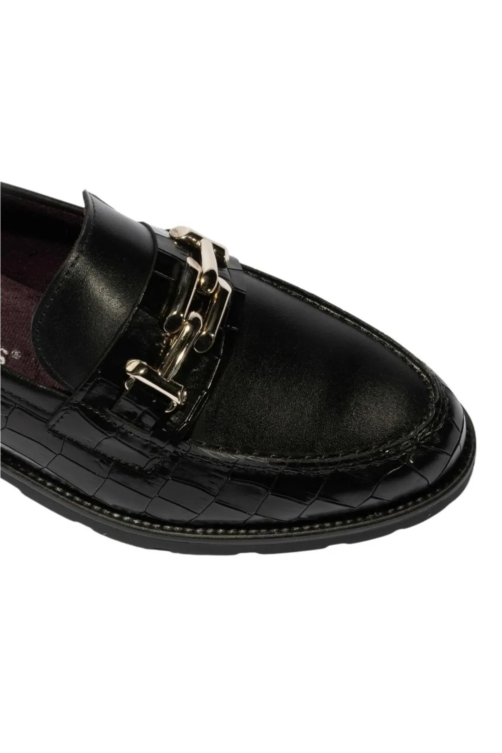 Zapato mujer Pitillos Cadena negro 1730